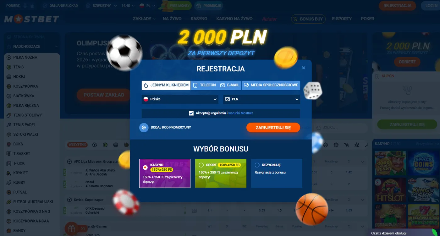 Logowanie i rejestracja w aplikacji mobilnej Mostbet